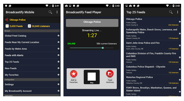 Supported Android Mobile Applications – Broadcastify Support